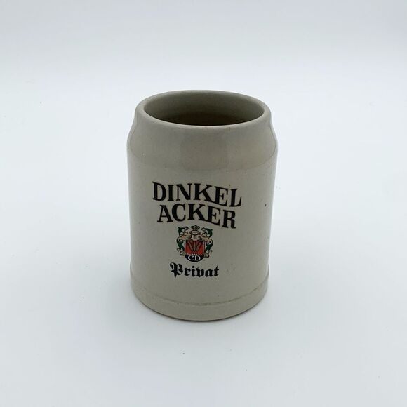 Vintage German beer, stein mug, ceramic stoneware ￼Dinkel Acker Brivat - Picture 1 of 8